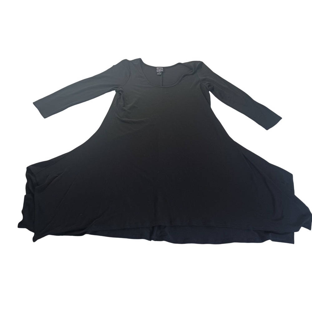 Clara Sunwoo Dress Women XS Black Long Sleeve Trapeze Mini Minimalist 90s Grunge